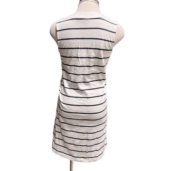Banana Republic Mini Cotton Dress White/Blue Striped Size S - Picture 5 of 5
